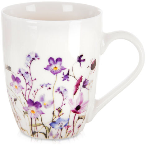 TAZZA IN PORCELLANA CON FIORI PER CAFFÈ E TÈ, UTENSILI DA CUCINA DECORATIVI 360