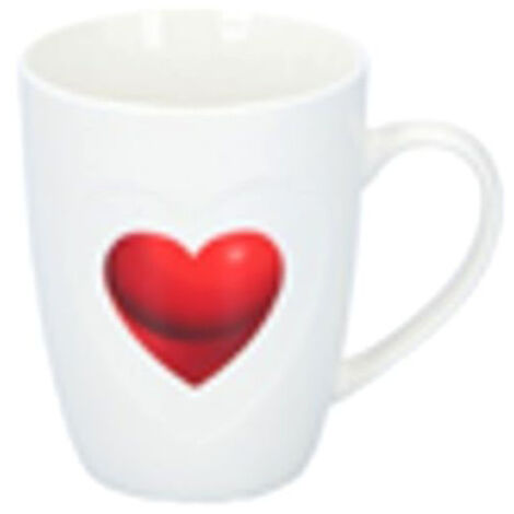 Tazza Mug Porcellana Cuori Rossi Cc 330 Edco