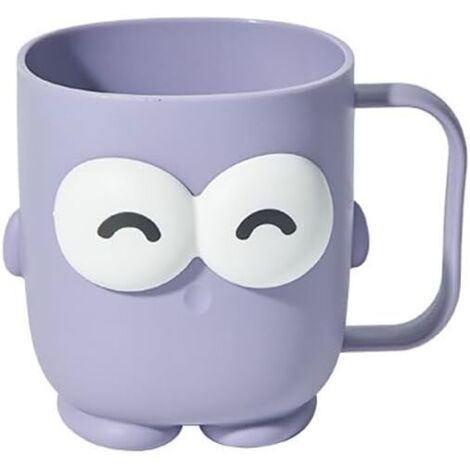 Tazza per acqua viola, tazza per collutorio, vasetto per spazzolino da denti per ragazza spesso e carino, vasetto per denti