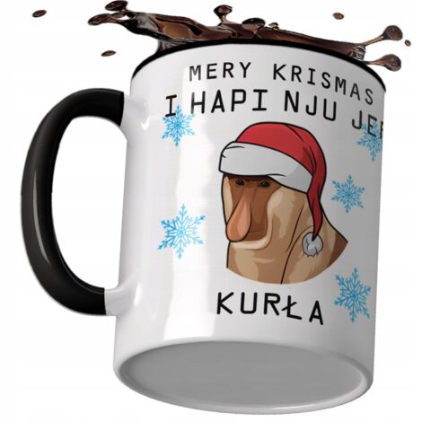 TAZZA REGALO CON UN PROCURATORE MERI KRISMAS JANUSZ PROCURATORE MEME NATALE