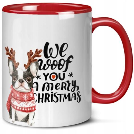 Tazza regalo di Natale con bulldog francese e bulldog francesi