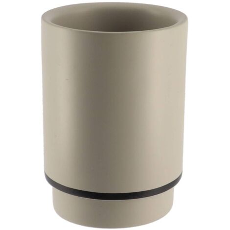 Tazza rotonda in poliresina - corda nera - Tendance