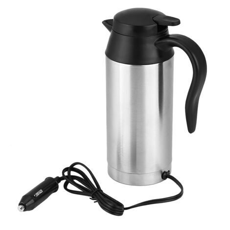 Tazza termica per auto, bollitore elettrico universale da 750 ml con chiusura sicura e buon isolamento per auto