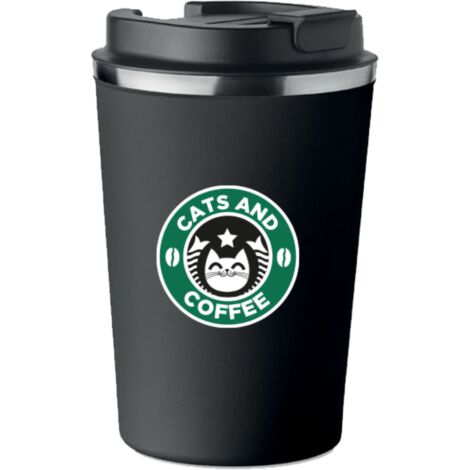 Tazza termica premium con stampa GATTI E CAFFÈ Gatti Caffè 350ml KT057