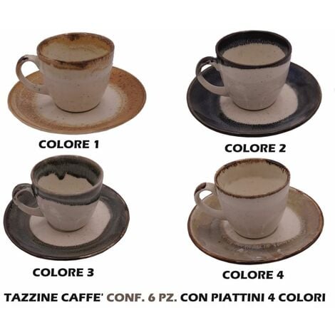 Set 3 Tazzine Caffè 100 cc Vintage Multicolor - Tognana