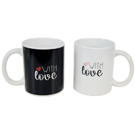 Tazzone Mug In Ceramica Decorate "with Love" Latte Colation 211165