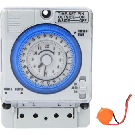 TB-388 24-Stunden-Zeitschaltrelais, mechanischer Timer, AC220V 10A, Hochleistungs-Digitaltimer für Lampen