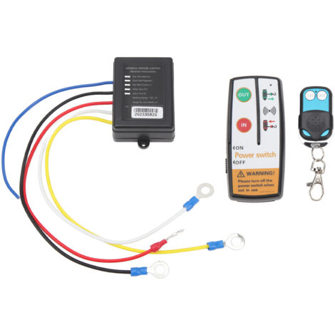 Tbest 12V 24V Drahtloses Seilwinden-Fernbedienungsset, 50 Fuß Reichweite, schnelle Reaktionszeit, präziser Empfänger-Controller für LKW, SUV, VAT.