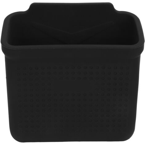 Tbest Auto-Seitentaschen-Organizer mit Klettverschluss, Mittelkonsolen-Handytasche, Ersatz für Model 3 Y, beflockte Oberfläche (SCHWARZ).