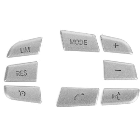 Tbest Lenkradknaufabdeckung aus selbstklebender Aluminiumlegierung, passgenau, glänzend silberfarbene Oberfläche für 1er/2er/3er/4er/5er/7er Serie, X1, X3, X5, F10, F20, F30, F34