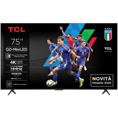 TCL Serie C69K Smart TV QD-MiniLED 4K 75" 75C69K, 144Hz, audio Onkyo 2.1, Dolby Vision IQ & Atmos, Google TV