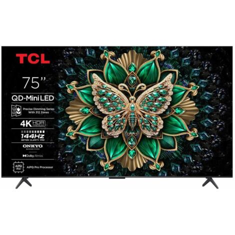 TCL – Téléviseur 75 pouces Mini LED UHD 4K – Smart TV avec 4 ports HDMI – Classe énergétique A – Taux de rafraîchissement 120Hz