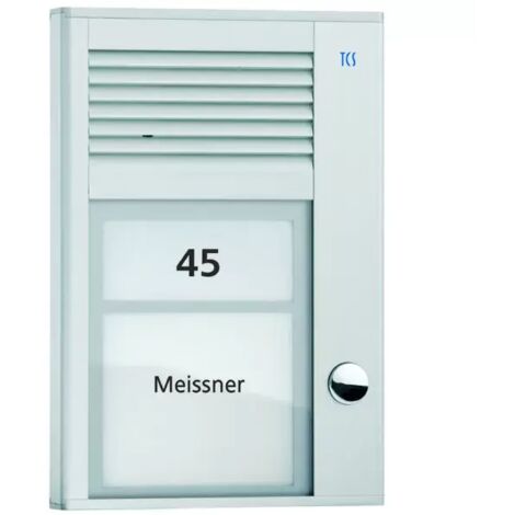 TCS Audio Außenstation Serie PAK 1 Klingeltaste (rechtsbündig), AP silber PAK01-EN