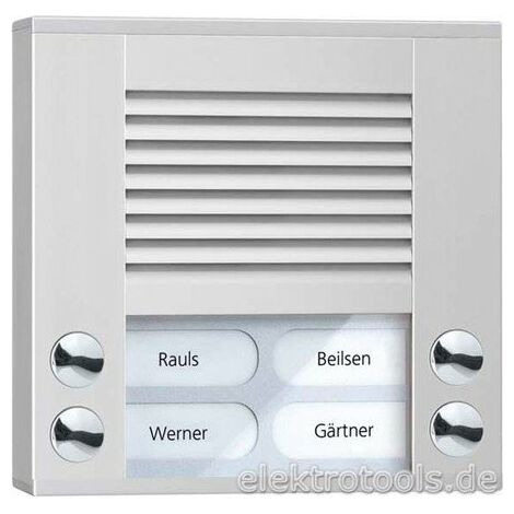 TCS AUDIOAUßENSTATION 2-REIHIG 4 TASTEN AP SILBE PES04-EN/04 TCS TÜR CONTROL