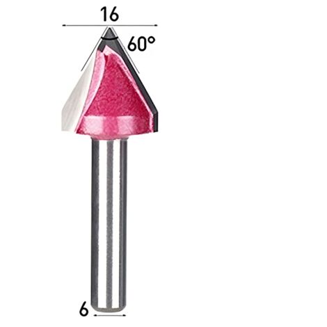 TCT 3D V-Messer 60° 6 x 16 mm Schnitzmesser