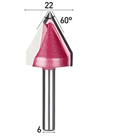 TCT 3D V-Messer 60° 6 x 22 mm Schnitzmesser