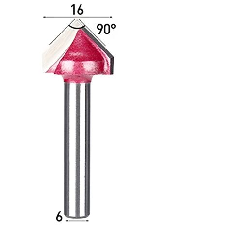 TCT 3D V-Messer 90° 6 x 16 mm Schnitzmesser
