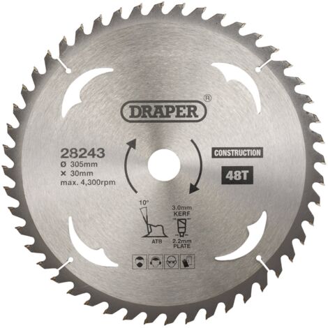 TCT Construction Circular Saw Blade, 305 x 30mm, 48T (28243)