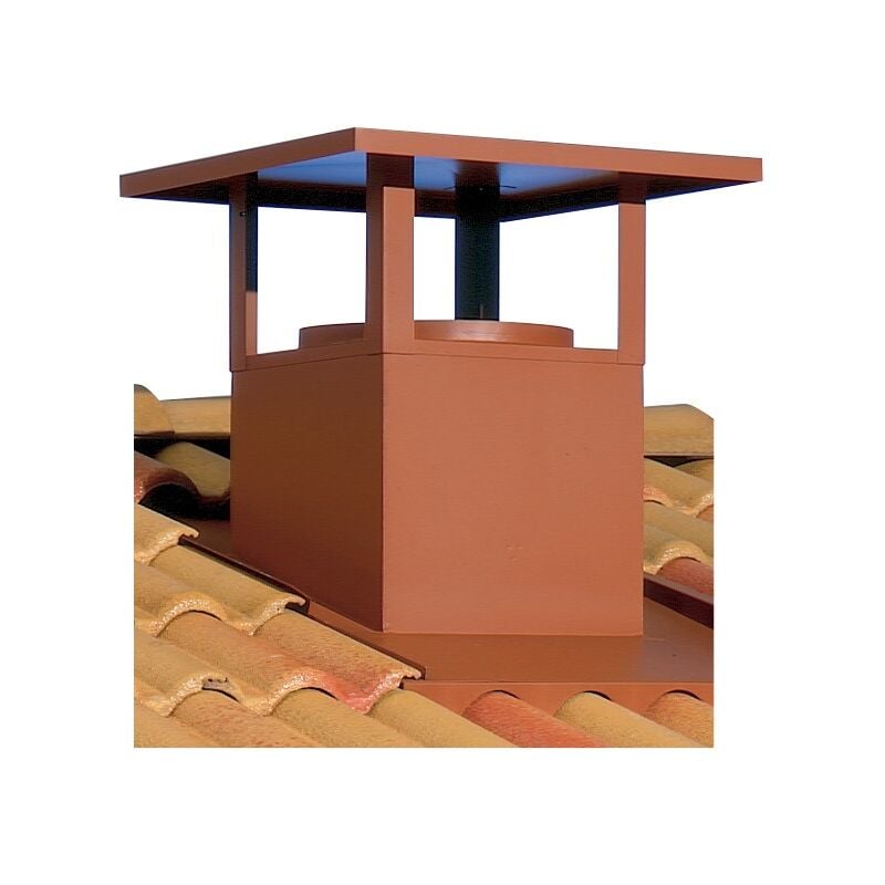 Td 125 R Sortie Toiture "Cheminee" Rouge Diametre 125 ATLANTIC 532506