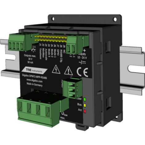 TDE Instruments Digalox DPM72-MPPA-RS485-DIN Digitales Hutschienenmessgerät