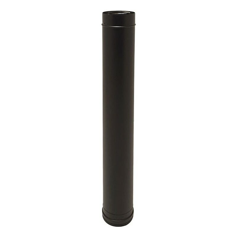Tdi Conduit concentrique en acier inoxydable polycombustible Noir longueur 100 cm Ø80-125 - à l'unité
