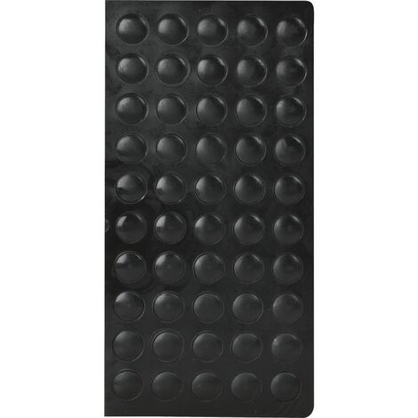TDK Anschlagdämpfer schwarz ø 8x1mm - Anschlagpuffer selbstklebend zum Schutz von Möbel und Türen, Kunststoff - 1 Karte mit 50 Stück