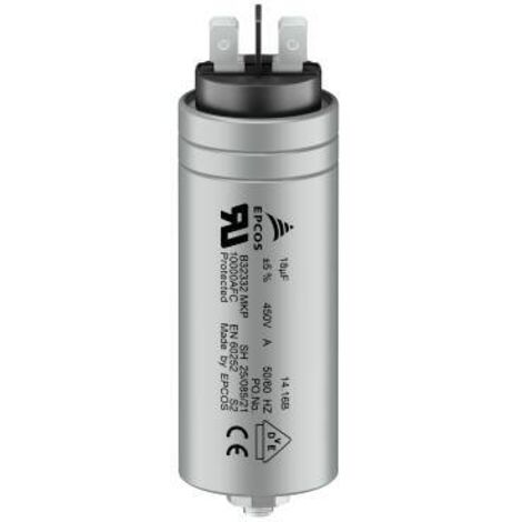 TDK B32332I6106J080 1 pc(s) Condensateur de marche pour moteur 10 µF 450 V/AC 5 % (Ø x H) 30 mm x 68 mm D608082