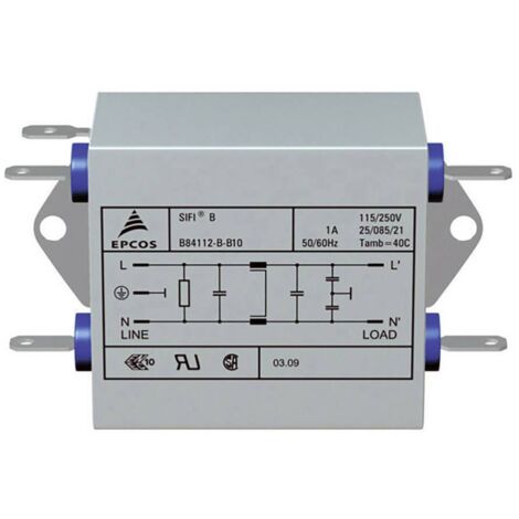 TDK B84112B0000B110 B84112B0000B110 Filtre d'alimentation 250 V/AC 10 A 1 pc(s)
