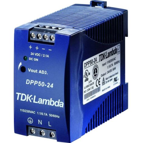 TDK-Lambda DPP50-48 Alimentatore per guida DIN 48 V/DC 1.05 A 50 W Num. uscite:1 x Contenuto 1 pz.