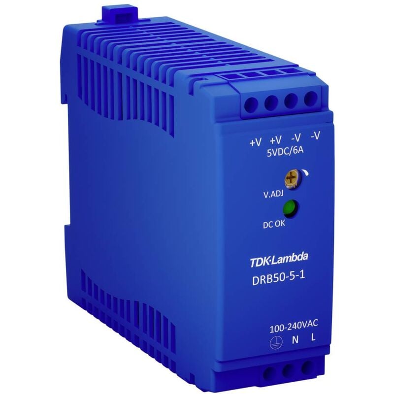 DRB50-24-1 Alimentatore per guida din 24 v/dc 2.1 a 50.4 w Num. uscite:1 x Contenuto 1 pz. - Tdk-lambda