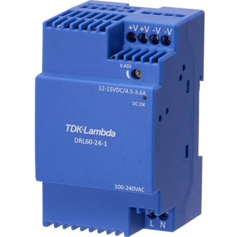 TDK-Lambda DRL-60-12-1 Alimentatore 54W 12V per Ferro DIN