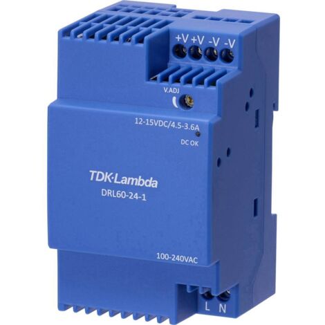 TDK-Lambda DRL-60-12-1 Alimentatore 54W 12V per Ferro DIN
