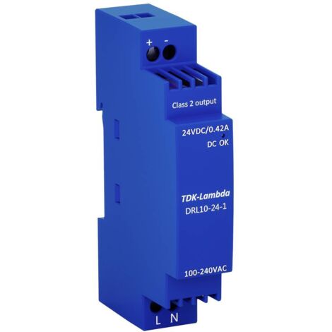 TDK-Lambda DRL10-24-1 Alimentation rail DIN 24 V 0.42 A 10 W Contenu 1 pc(s) C637821