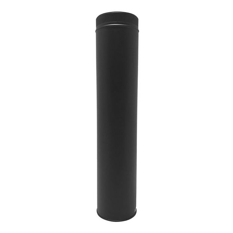 TDPI1000 Conduit double paroi isolé polycombustible longueur 100 cm Noir Ø125 - à l'unité