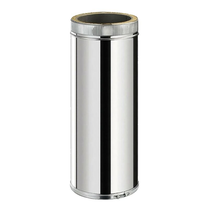 TDPI500 Conduit double paroi isolé polycombustible longueur 50 cm Inox Ø150 - à l'unité