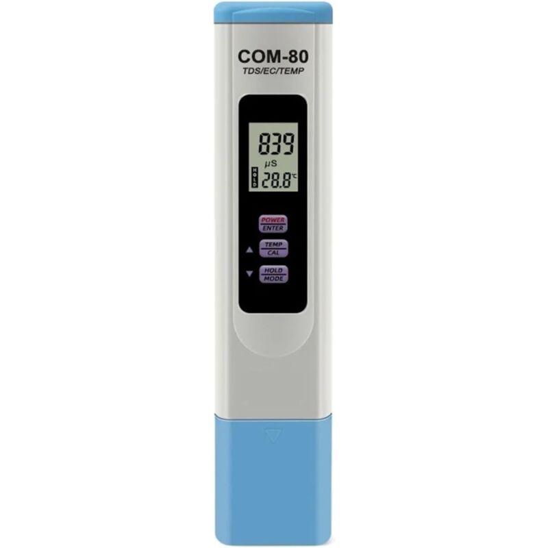 TDS EC – Compteur De Température COM-80, Moniteur De Solides Dissous Totaux, Testeur De Conductivité for Aquarium Hydroponique, Eau Potable