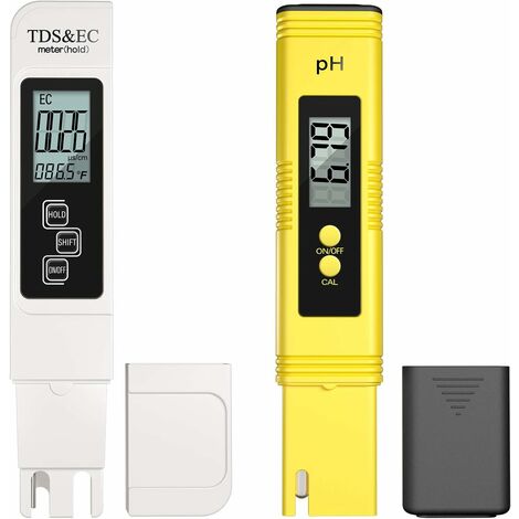 pH and TDS Meter Combo Pool and Aquarium ± 2% Readout Accuracy Digital Water Tester for Household Drinking 0.05ph High Accuracy 4 in 1 PH TDS EC Temperature Tester 