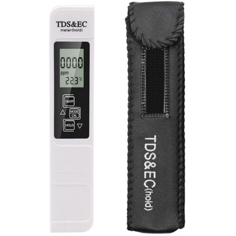 TDS Testeur Multifonctionnel Digital 3 en 1 Mesure TDS EC et Temperature avec Grand Ecran LCD Numérique Moniteur de la Qualité d'eau Potable,Culture Hydroponique et Plus(ne peut pas tester le ph), 152