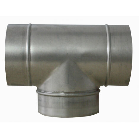 Té 90 degrés galva diam 125/100 - TE 125/100/90 UNELVENT - 864281 Diamètre 125 mm / 100 mm