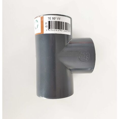 Té 90° PVC Pression – U / 40mm intérieur 4CM F/F/F PN16