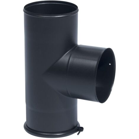 Té à tampon noir mat 125 TOLERIE EMAILLERIE NANTAISE 346404