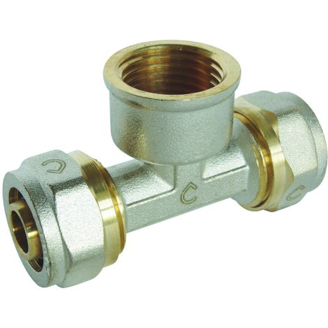 Té à visser pour tube Multicouche Ø16  F15/21