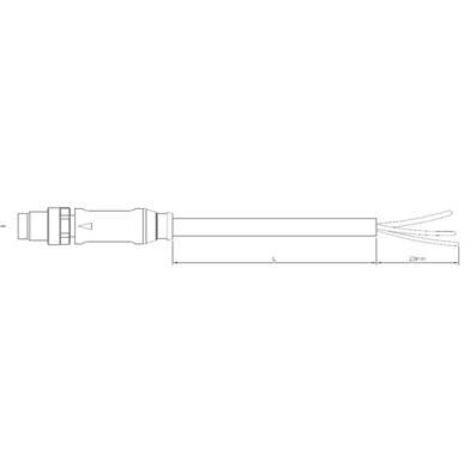 TE Connectivity 1-2273000-1 Connettore confezionato per sensore o attuatore M8 Spina dritta 1.50 m Numero di poli: 3 1