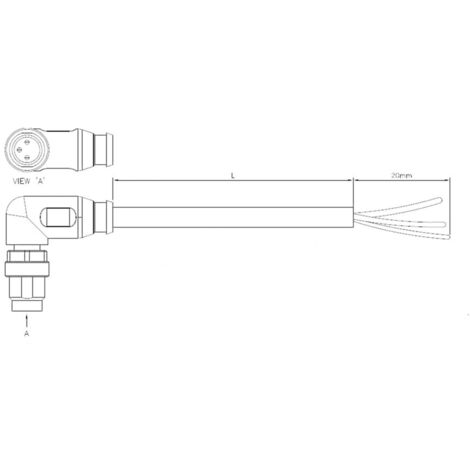 TE Connectivity 1-2273008-3 Sensor-/Aktor-Steckverbinder, konfektioniert M8 Stecker, gewinkelt 5.00