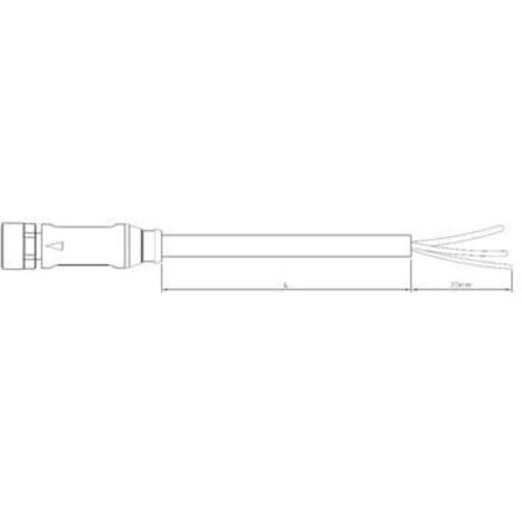 TE Connectivity 1-2273077-1 Connettore confezionato per sensore o attuatore M12 Presa angolata 1.50 m Numero di poli: 3