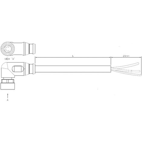 TE Connectivity 1-2273105-1 Sensor-/Aktor-Steckverbinder, konfektioniert M12 Buchse, gewinkelt 1.50