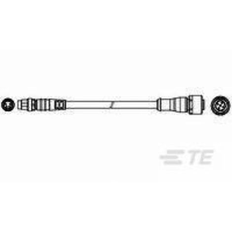 TE Connectivity 1-2273109-4 Sensor-/Aktor-Anschlussleitung M8, M12 Stecker, gerade, Buchse, gerade 1