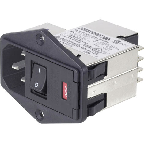 TE Connectivity 1-6609929-4 PE0SXDSXA=C2228 Netzfilter mit Schalter, mit 2 Sicherungen, mit Kaltgerä