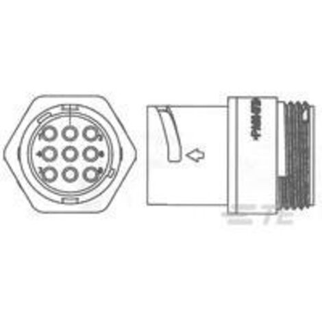 TE Connectivity 1445825-3 Rundstecker Stecker, Einbau Gesamtpolzahl: 9 Serie (Rundsteckverbinder): C