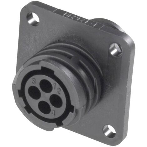 TE Connectivity 182921-1 Cosse cylindrique mâle embase femelle Nombre total de pôles: 4 Série (conne